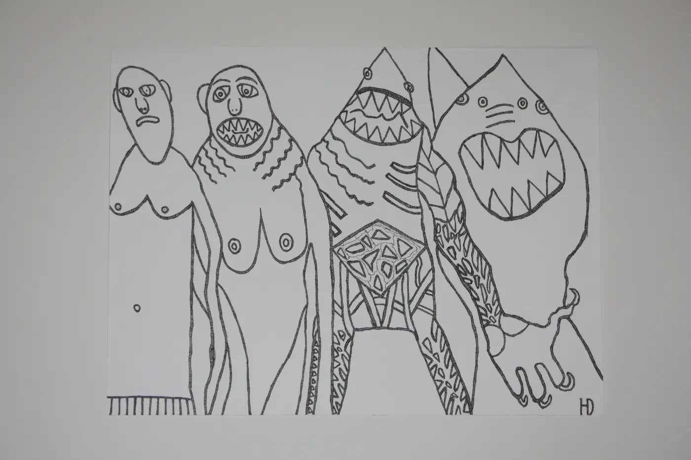 Foto von einem Gemälde aus der Kunstwerkstatt für Künstler:innen mit Behinderung